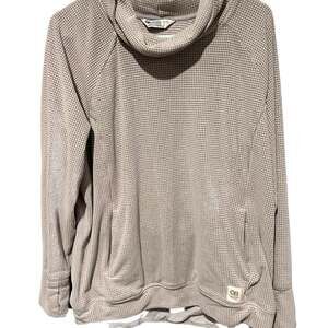 Outdoor Research Women's Trail Mix Cowl Pullover Fleece, Taupe size XL